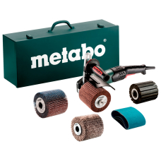 Полірувальна щіткова машина Metabo SE 17-200 RT SET, в кейсі з 3 шліф дисками, розширювальним валиком, 3 шліфстрічками