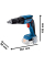 Акумуляторний шурупокрут Bosch GTB 185-LI Professional у кейсі з 2 акб GBA 18V 2.0Ah і з/п GAL 18V-20