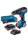 Безщітковий акумуляторний ударний шурупокрут Bosch GSB 18V-50 Professional у L-Case з 2 акб GBA 18V 2 Ah та з/п GAL 18V-20