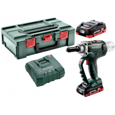 Акумуляторний заклепувальний пістолет Metabo NP 18 LTX BL 5.0 у Metabox 145 L із 2 акб 4Ah, з/п ASC 55