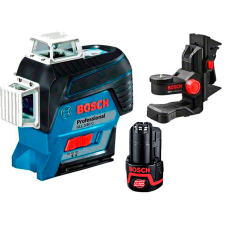 Лазерний нівелір Bosch GLL 3-80 C Professional в L-Boxx 136 з тримачем BM 1, мішенню, чохлом, 1 акб GBA 12V 2.0 Ah та з/п GAL 1230 CV