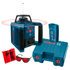 Ротаційний лазерний нівелір Bosch Professional GRL 250 HV в кейсі з пультом RC1, окулярами, мішенню