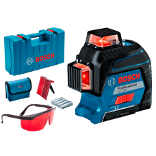 Лінійний лазерний нівелір Bosch GLL 3-80 Professional в кейсі з мішенню, чохлом та окулярами