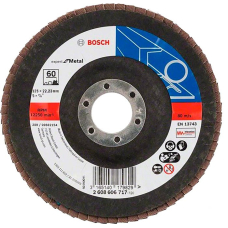 Складчастий шліфкруг Bosch Expert for Metal випуклий, 125×22,23 мм, К60