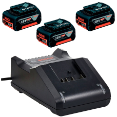 Акумулятор для електроінструментів Bosch GBA 18V 5.0 Ah, 3 шт і з/п GAL 18-40 CV в L-Boxx