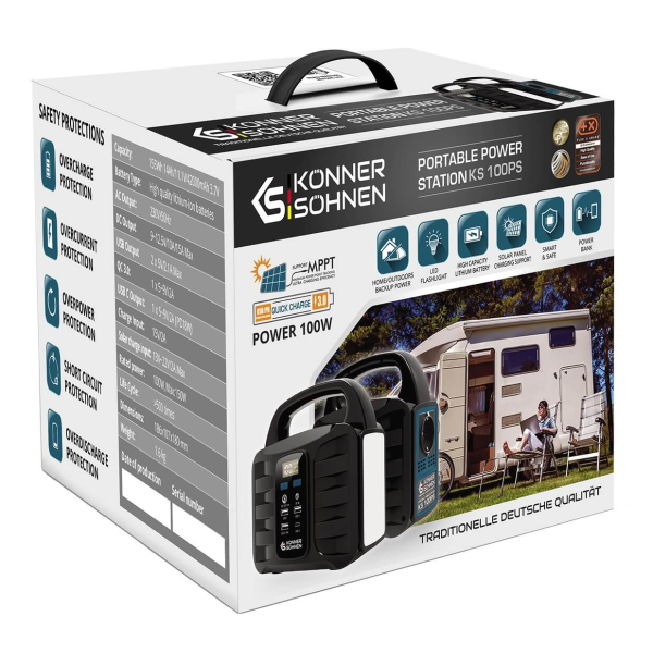 Зарядна станція Konner&Sohnen KS 100PS, 155 Вт/год, 100 Вт