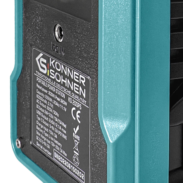 Зарядна станція Konner&Sohnen KS 200PS, 222 Вт/год, 200 Вт