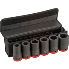 Набор ударных головок Bosch, 1 дюйм, 90 мм, 6 шт