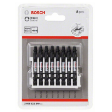Набір ударних двосторонніх біт Bosch Impact Control Т20, 65 мм, 8 шт