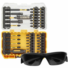 Набор бит DeWALT Extreme с защитными очками в кейсе, 38 шт