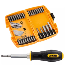 Набор бит, торцевых головок с отверткой DeWALT боксе, 30 шт