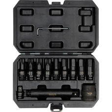 Набор ударных насадок TORX, HEX 1/2", 3/4" Yato, 12 шт