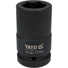 Торцева ударна 6-гранна головка 1" Yato 32х90 мм