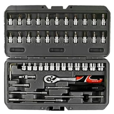 Набор инструментов Yato 1/4" в кейсе, 46 шт