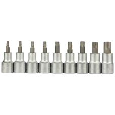 Набор торцевых головок Stanley 1/2" с насадками Torx в кейсе, 9 шт