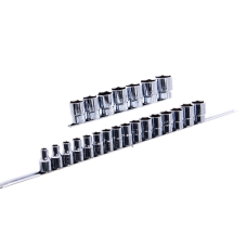 Набор 12-гранных головок 1/2" Toptul GAAQ1604U-12 на планке, 23 шт