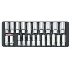 Набор длинных головок 1/2" Toptul GAAT2202 на ложементе, 22 шт