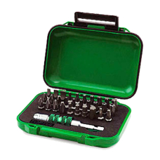 Набор бит SL, PH, PZ, HEX, TORX, PENTACLE, SQ с держателем 1/4" Toptul GABWЗ101 в кейсе 31 шт