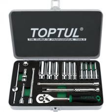Набор 12-гранных длинных головок 1/4" Toptul GCAD181З в кейсе, 18 шт