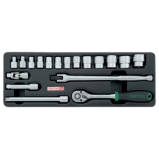 Набор  головок 3/8" Toptul GCAT1808 на ложементе, 18 шт
