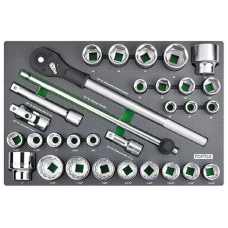 Набор головок 3/4" Toptul GED3108 на ложементе, 31 шт