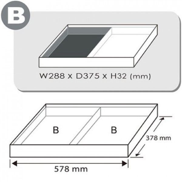 Набір ударних головок 1/2" Toptul GVB2906 на ложементі, 29 шт