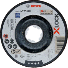 Круг обдирний Bosch X-Lock Expert for Metall, 115х6х22,23 мм, увігнутий