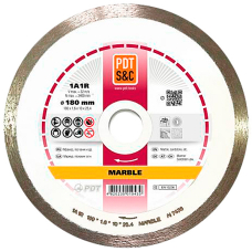 Алмазный диск по мрамору PDT Marble 1A1R 180х1,6х10х25,4 мм