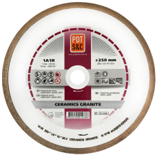 Алмазний диск по кераміці PDT Ceramics Granite 1A1R 250х1,6х10х25,4 мм