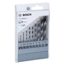 Набор сверл спиральных Bosch HSS-PointTeQ HEX, 2-8 мм, 9 шт
