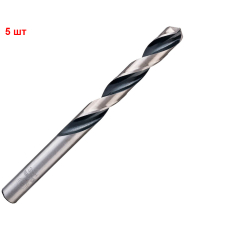 Сверло спиральное Bosch HSS-PointTeQ, 10.7х94х142 мм, 5 шт