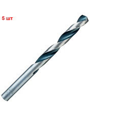 Сверло спиральное Bosch HSS-PointTeQ, 10.9х94х142 мм, 5 шт