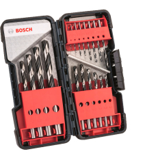 Набір свердел спіральних Bosch HSS PointTeQ ToughBox, 1-10 мм, 18 шт