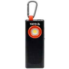 Фонарь аккумуляторный Yato 3.7 В 2 Ач на 500 лм с Bluetooth колонкой