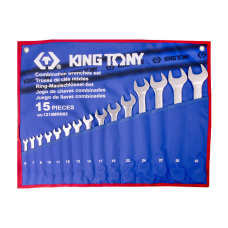 Набор ключей рожково-накидных King Tony 6-32 мм в чехле, 15 шт