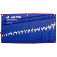 Набор ключей рожково-накидных King Tony 6-24 мм в чехле, 18 шт