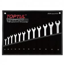 Набор комбинированных ключей 8-22 мм угол 75° Toptul GPAN1201 12 шт