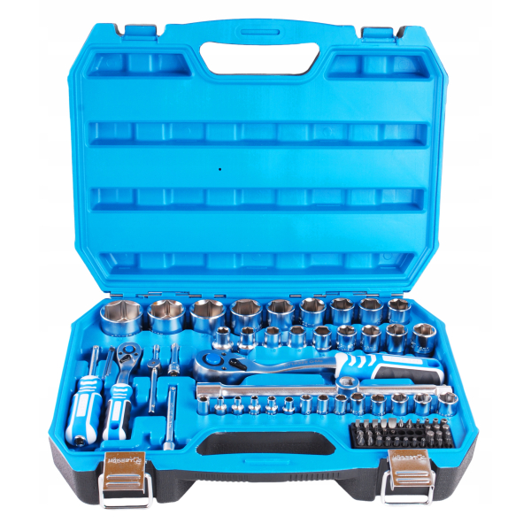 Набір інструментів Hoegert 1/2", 1/4" в кейсі 89 шт