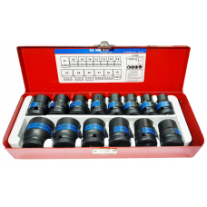 Набор ударных торцевых 6-гранных головок King Tony 1/2" 10-27 мм, 14 шт