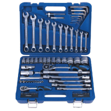 Набор инструментов 1/4", 1/2" Стандарт в кейсе, 77 шт