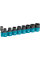 Набір ударних торцевих головок Makita 1/2" з адаптером, 9 шт