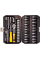 Набір насадок торцевих MasterTool CrV 1/4'' 4-14 мм тріскачка 72Т 46 шт у кейсі