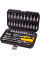 Набір насадок торцевих MasterTool CrV 1/4'' 4-14 мм тріскачка 72Т 46 шт у кейсі