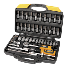 Набор насадок торцевых MasterTool Profi CrV 1/4'' 4-14 мм трещетка 72Т 46 шт в кейсе