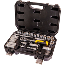 Набір ключів і насадок торцевих MasterTool CrV 3/8'' 39 шт у кейсі