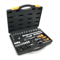 Набор насадок торцевых MasterTool Profi CrV 1/4"-1/2" трещетка 72Т 72 шт в кейсе
