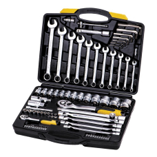 Набор насадок торцевых MasterTool Profi CrV 1/4"-1/2" трещетка 72Т 77 шт в кейсе