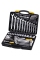 Набор насадок торцевых MasterTool Profi CrV 1/4"-1/2" трещетка 72Т 77 шт в кейсе