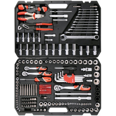 Набір ручного інструменту 1/4″, 3/8″, 1/2″ Yato YT-38941 в кейсі, 225 шт