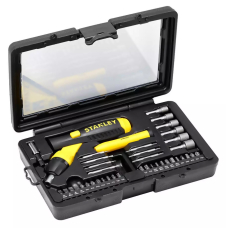 Викрутка-тримач біт Stanley Pistol Grip Ratchet з 36 насадками